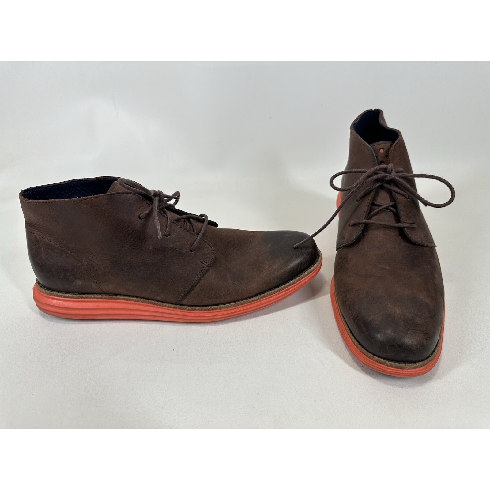 Cole Haan Lunargrand Men's Chukka Boots Size 13 Nubuck Leather Brown C11719
